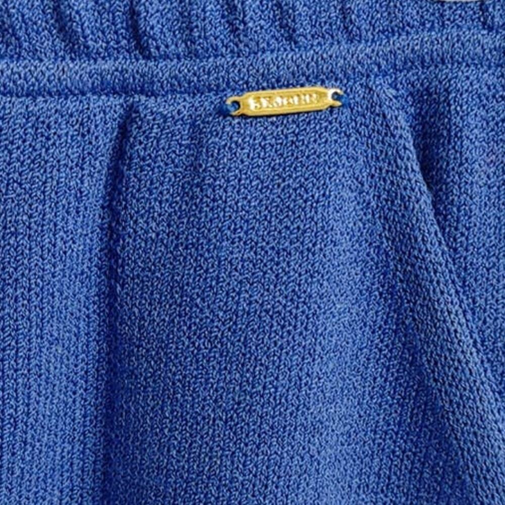 St. John Sport Pants Royal Blue Small Pull On Marie Gray Wool Blend - Picture 2 of 6